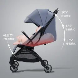 Cochecito de bebé plegable con amortiguador – Para paseos cómodos