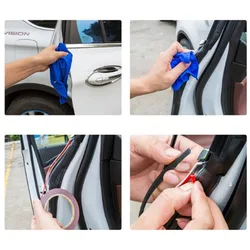 Protector universal bordes puerta coche – Tira goma tipo U