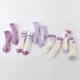 5Pairs purple rabbit