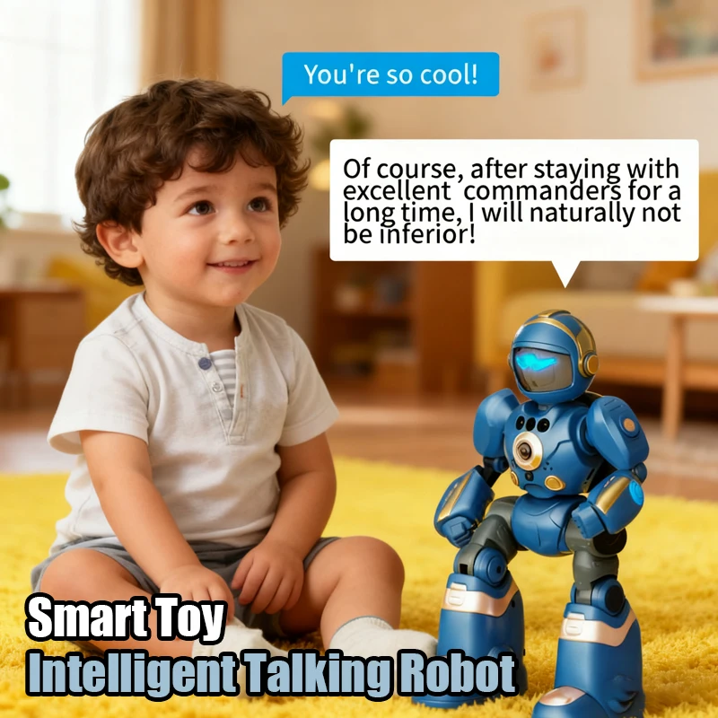 Robot de juguete inteligente que habla, Control de voz inteligente, gesto programable, música, baile, juguetes educativos para niños