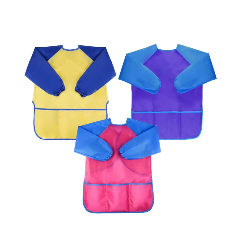 Babero impermeable manga larga para bebé – Pintura y comidas - imagen 3