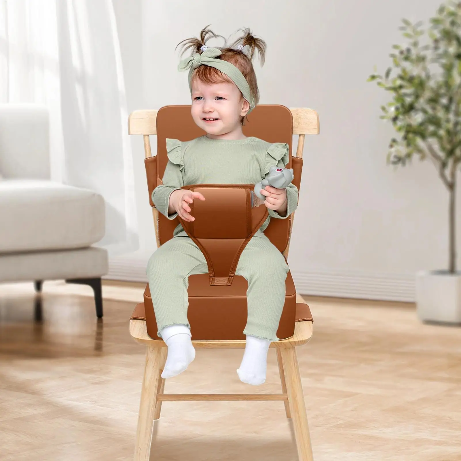 Cojín antideslizante para silla alta infantil con correa - imagen 4