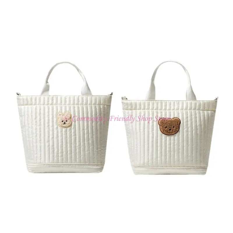 Bolso viaje 85AE, bolso para pañales para mujer, bolso cruzado gran capacidad, bolso para mamá, bolso con patrón oso - imagen 5