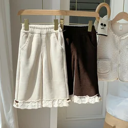 Pantalones bebé otoño gruesos de rayas con cintura elástica suave