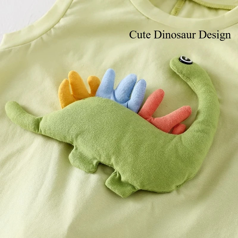 Somenie bebé verano sin mangas mono niños lindo 3D dibujos animados dinosaurio mameluco niñas ropa de abrigo de moda para 3-6-9-24M - imagen 2