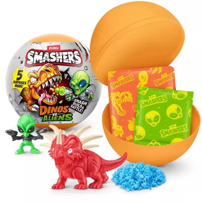 ZURU Smashers Dinos Vs Aliens Caja Sorpresa con Figuras para Armar - imagen 2