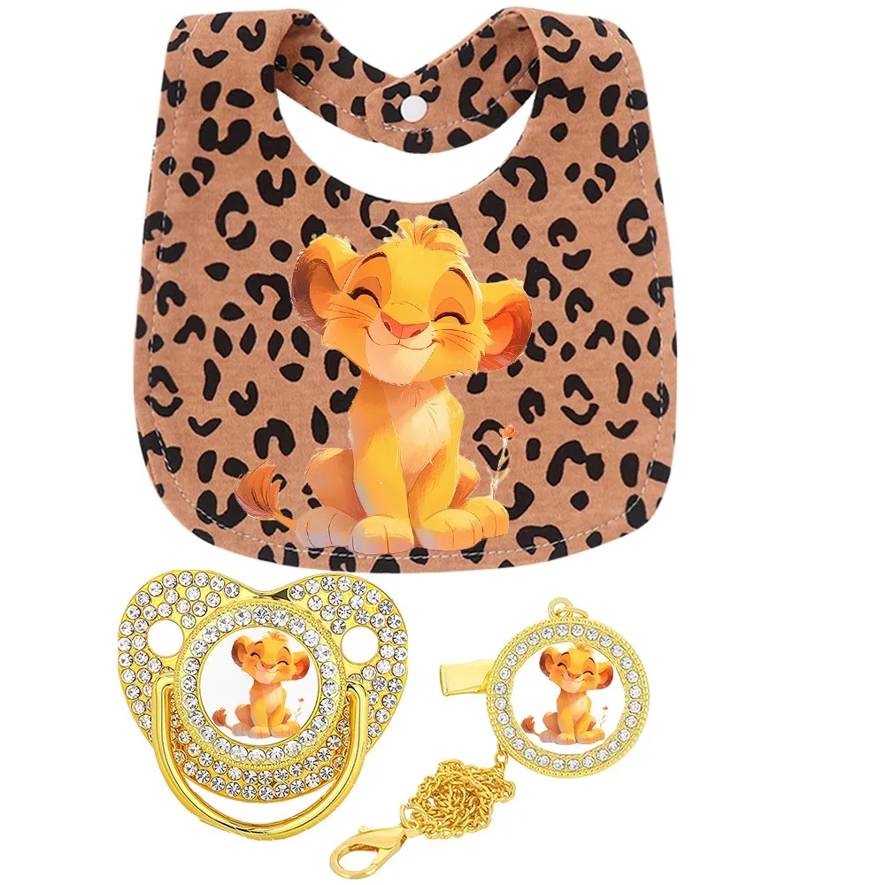Juego de 3 piezas de Baberos para bebé, ropa para eructar, toallas de saliva para recién nacidos de dibujos animados, chupetes para bebé/soporte para chupetes para niñas y niños - imagen 3