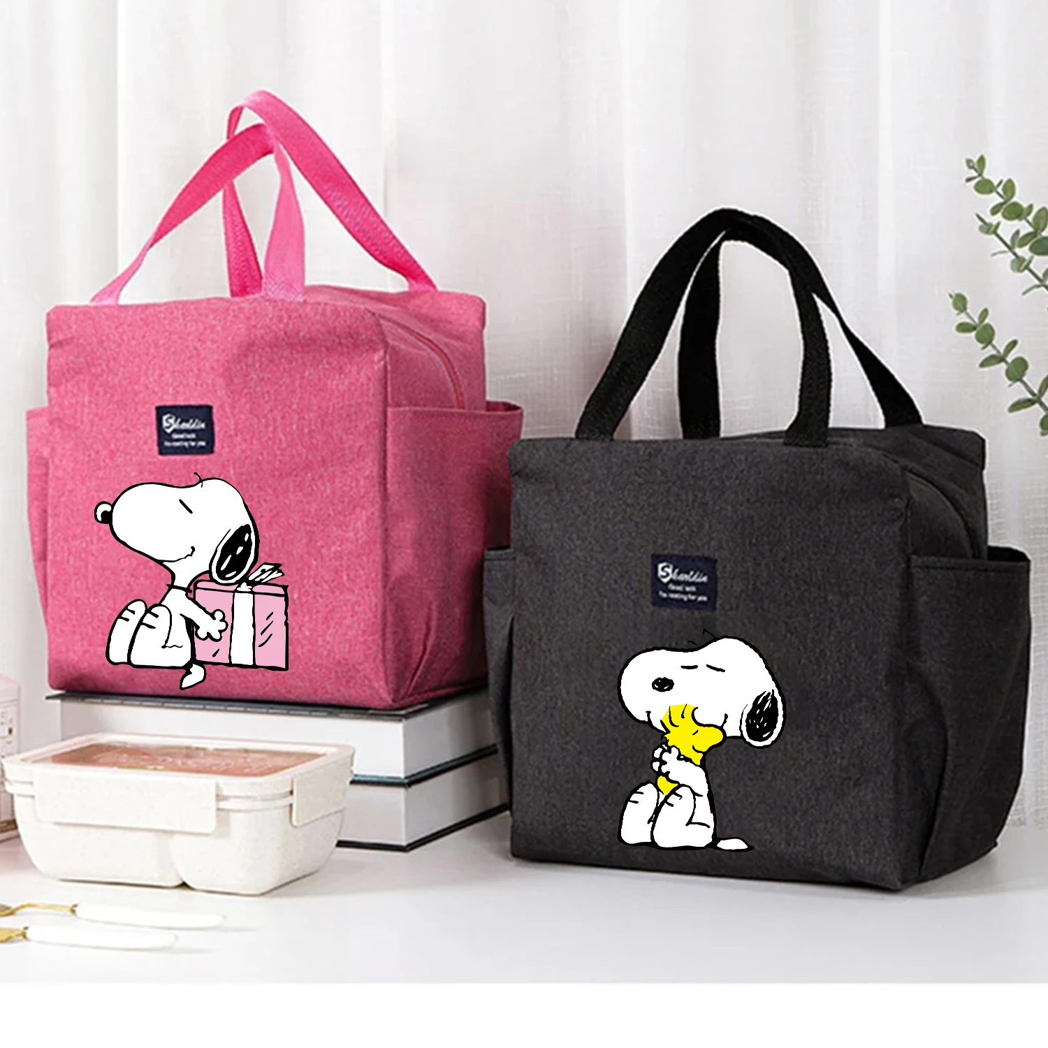 Nueva bolsa de almuerzo Snoopy, bolsa aislante portátil de dibujos animados, bolsa fresca de gran capacidad, caja térmica para alimentos, bolsa contenedor de Picnic, bolsas de regalo