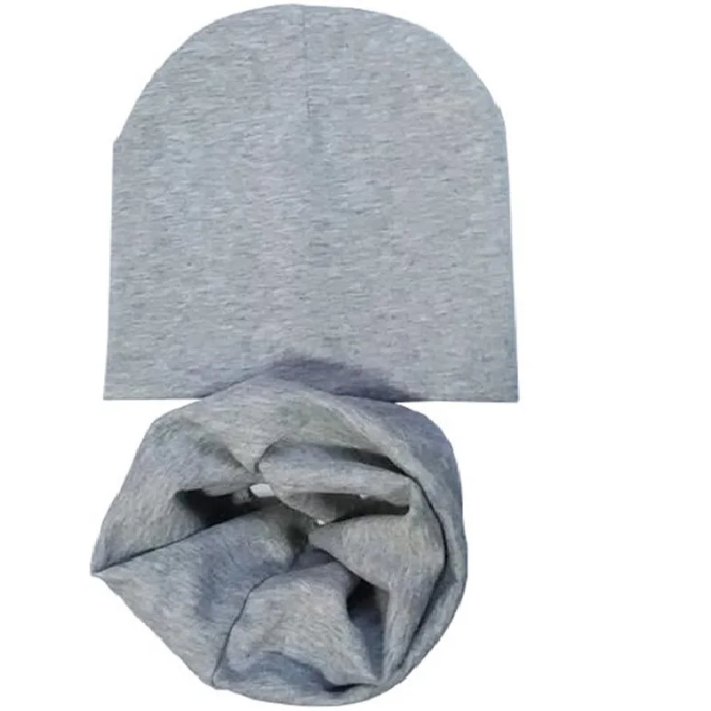 Gorro y bufanda de algodón infantil cálido para exterior - imagen 3