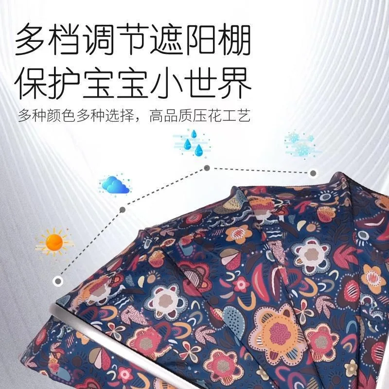 Cochecito elevable, cochecito plegable ligero, cochecito de empuje bidireccional portátil - imagen 2