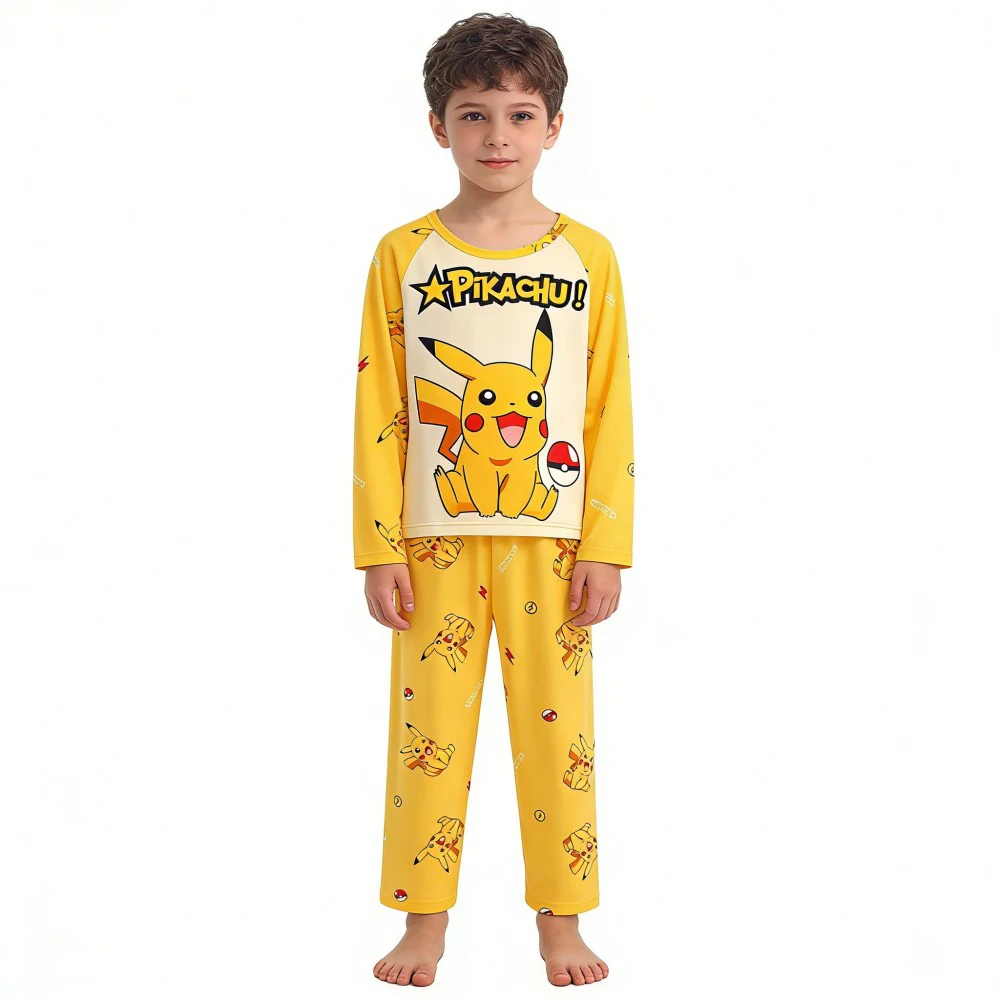 Pijama de Pikachu para niños – Pokémon manga larga suave y cómodo - imagen 4