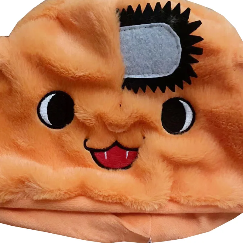 Motosierra hombre Pochita Anime Kawaii mujeres hombres sombrero gorro de felpa puede mover orejas de conejo sombrero lindo Casual Animal gorra regalo de cumpleaños - imagen 2