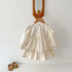 MILANCEL vestido princesa bordado para niña – mangas abullonadas