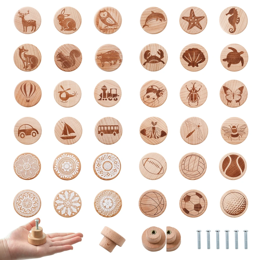 Juegos educativos Montessori para niños, Material educativo para enseñanza, muebles, accesorios, juguetes, perilla de cajón de animales para niños de 1 a 3 años - imagen 2