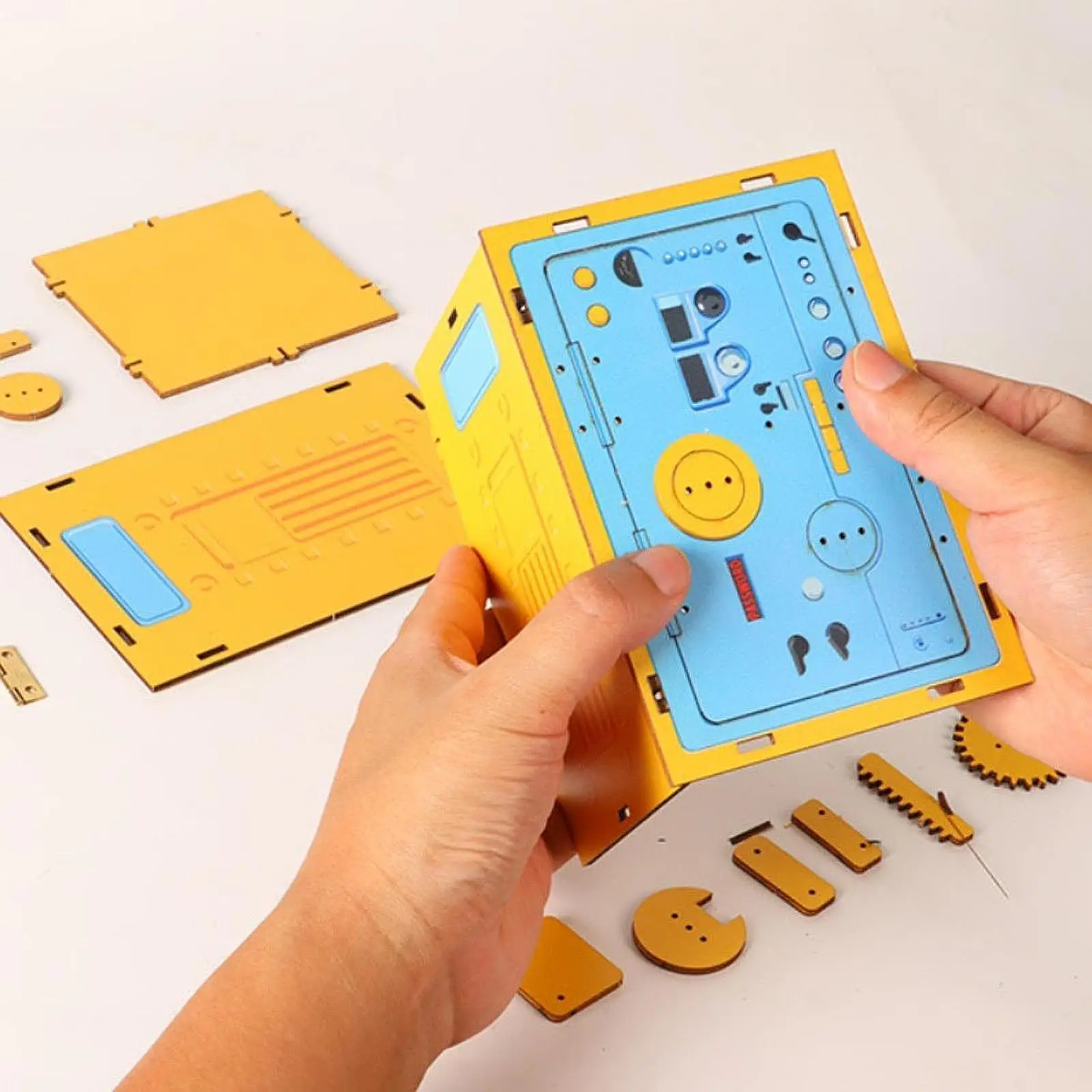 Mechanical Password Box Developing Toy Handmade Craft DIY Science Experiment