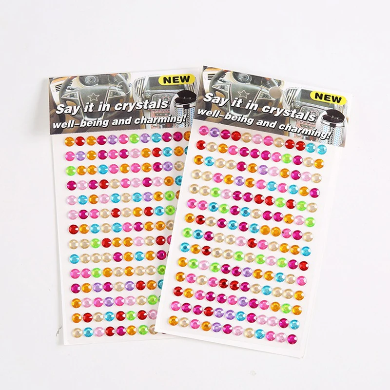 Pegatina de cristal DIY de colores mezclados al azar, paquete de 1/2/3/5/10 hojas, funda autoadhesiva para teléfono, decoración de ordenador, pegatinas de grafiti ZYF - imagen 2