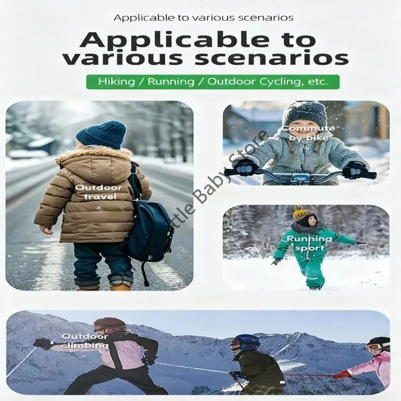 Guantes lana para niños M76C, resistentes agua con pantalla táctil, para aventuras invernales - imagen 3