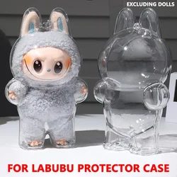 1/3 Uds LABUBU V1 V2 carcasa protectora transparente macarrón cubierta protectora de pie cubierta antipolvo muñeca labubu funda protectora