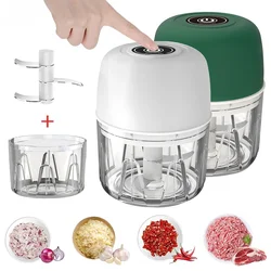 Trituradora de ajo, picadora eléctrica de cocina, picadora de alimentos, picadora de carne portátil USB, picadora de verduras para utensilios de cocina