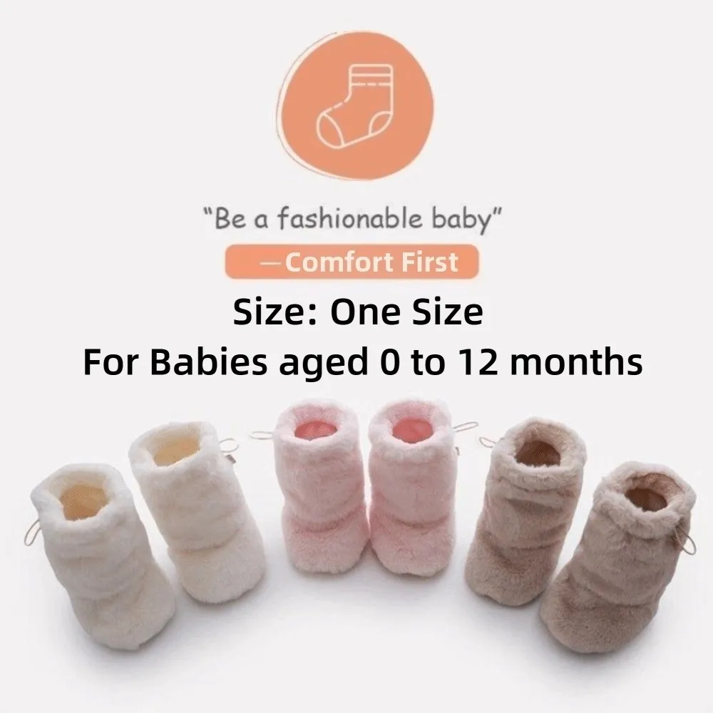 Calcetines informales gruesos para bebé recién nacido, calentadores de pies cálidos de Color sólido para bebé, calcetines antideslizantes para dormir para niño, invierno - imagen 3