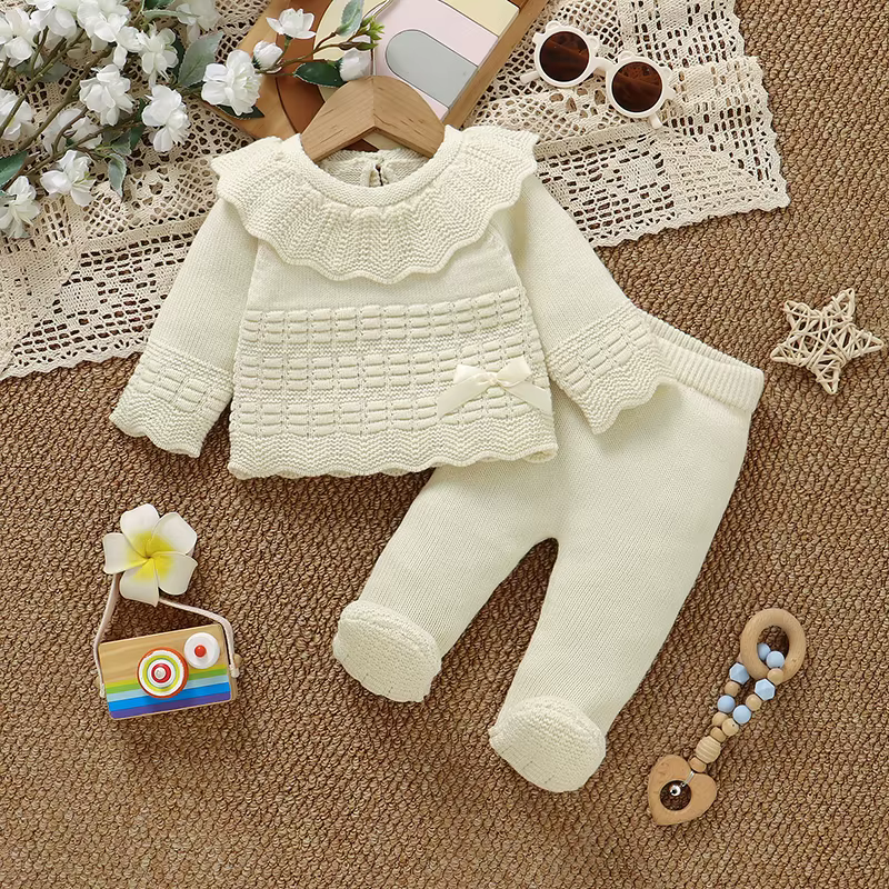 Conjuntos de invierno para niñas 2 piezas: suéter de punto y leggings