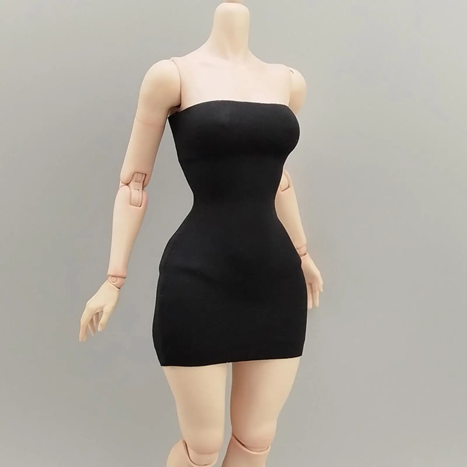 Vestido femenino sin espalda a escala 1/6, moda elegante para figura de acción de 12 pulgadas, diseño con correas, disfraz de muñeca femenina sin mangas - imagen 4