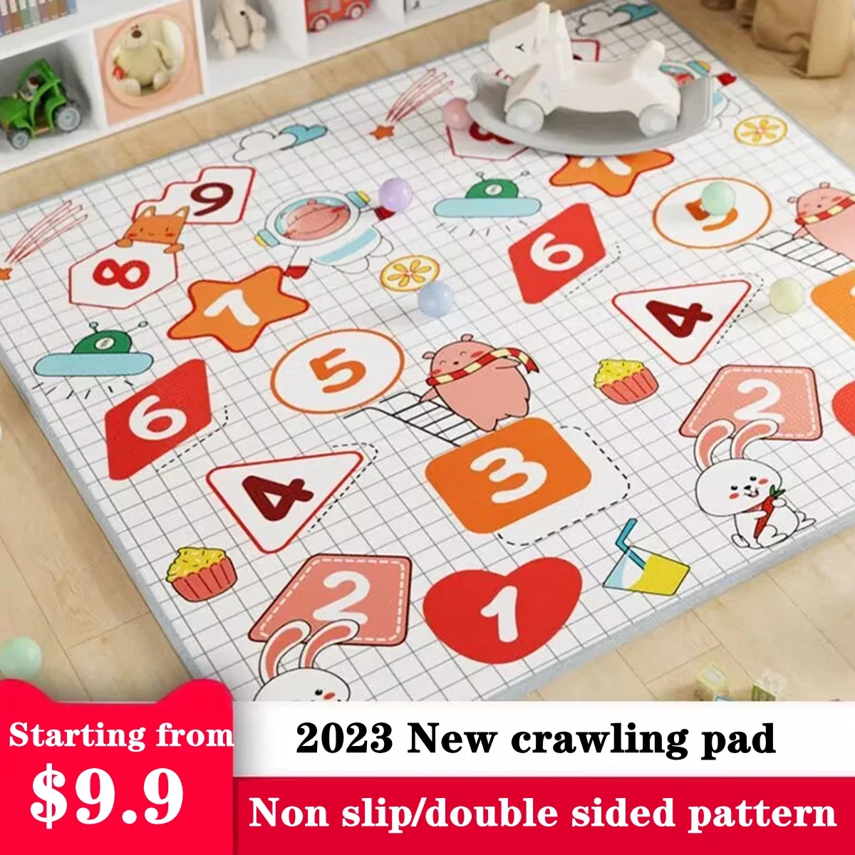 EPE Estera de Gateo Alfombrilla de Juego Bebé – Plegable Espesa 1 cm