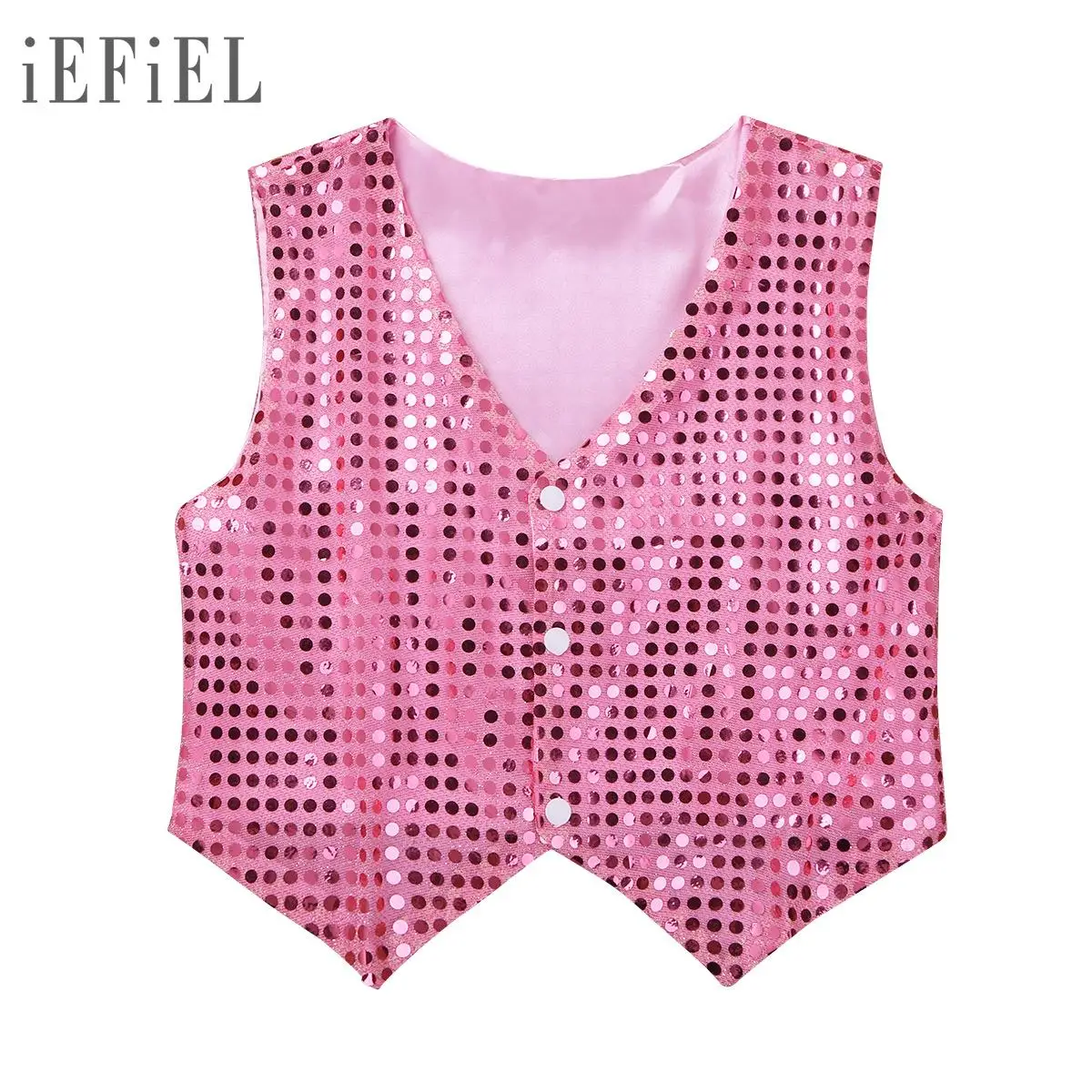 Chaleco para niños y niñas, chaleco de baile de Jazz latino, disfraz de coro con purpurina, Ropa de baile moderna puesta en escena de Hip-hop, chaleco con lentejuelas