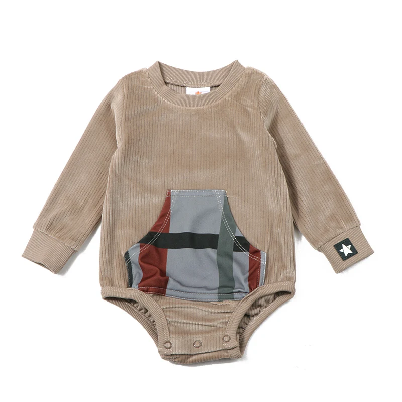 Conjunto de pana AA para niña con camisa de cuadros y leggings - imagen 4