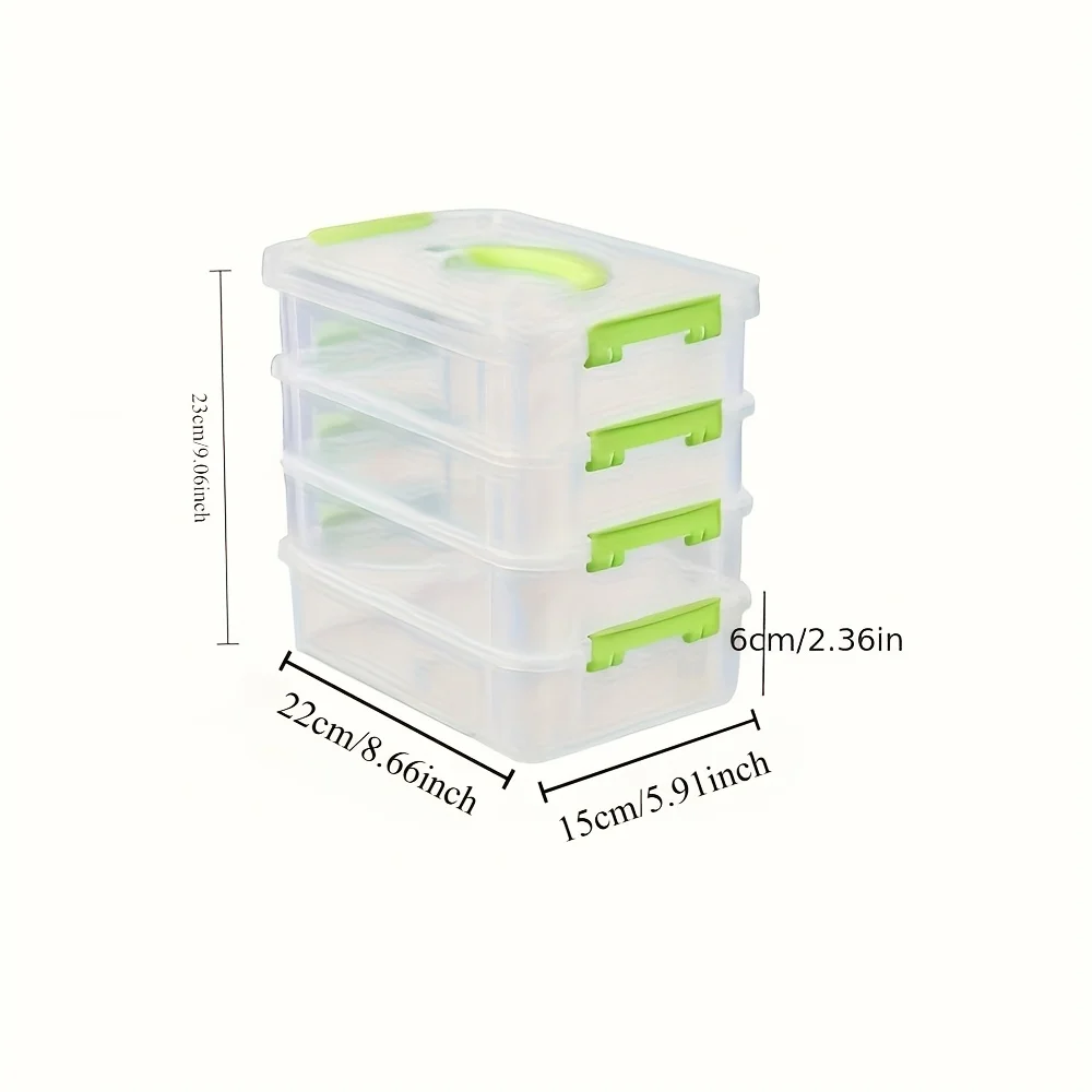 Organizador de juguetes 4 niveles transparente con asas - imagen 3