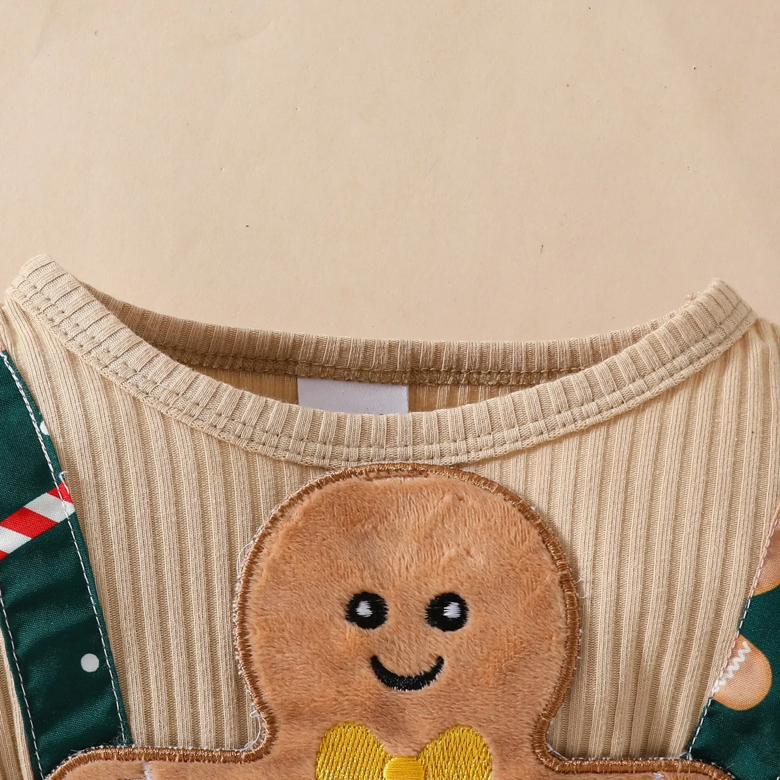 Mono navideño de jengibre para bebé de manga larga con tirantes - imagen 4