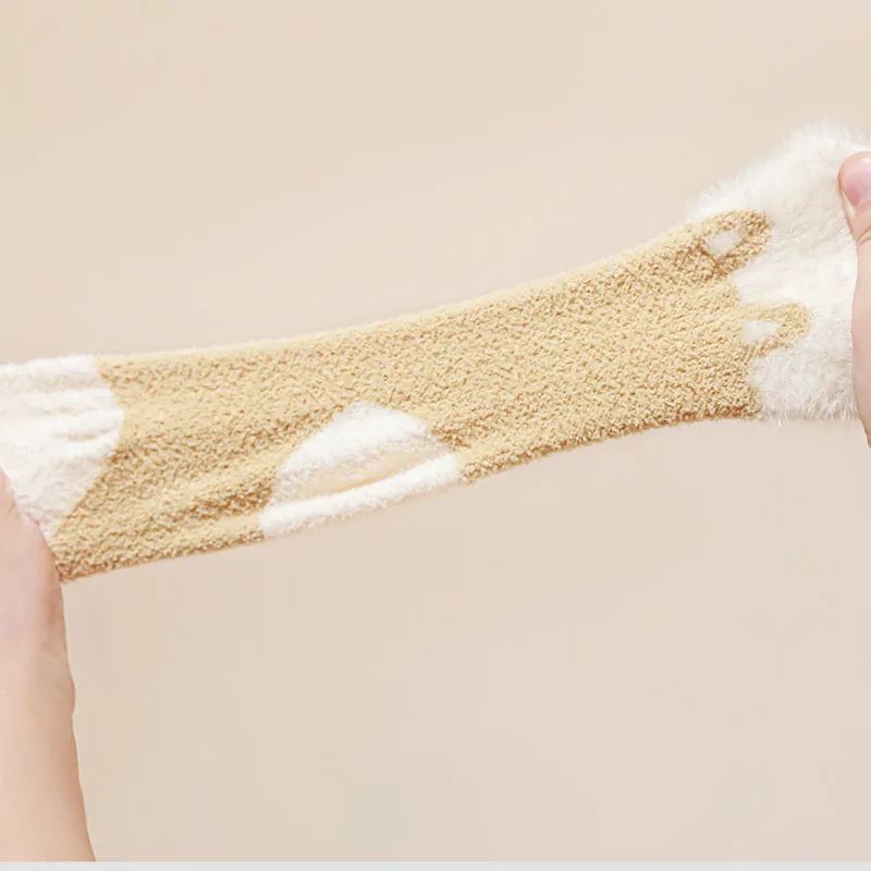 3 pares por lote MILANCEL nuevo invierno bebé en calcetines de tubo 0-5T polar acolchado cálido calcetines para niñas calcetines gruesos de dibujos animados para niños - imagen 5