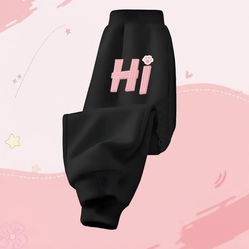 Pantalones informales para niñas de primavera y otoño, pantalones deportivos de cintura alta con estampado a la moda para niños, pantalones de chándal cómodos para correr, nuevos - imagen 2