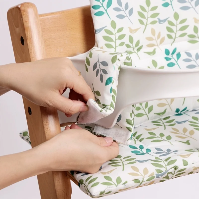 Cojín para silla alta Stokke, cojín geométrico blanco y negro, Compatible con silla Tripp Trapp, algodón lavable a máquina - imagen 5