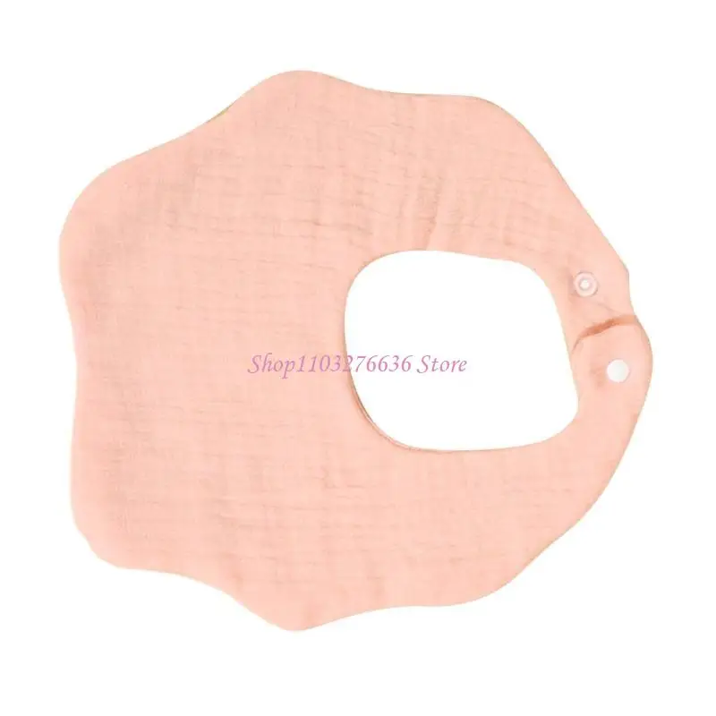 R6FD Baberos redondos Baberos Baberos transpirables Práctico Regalo para bebés - imagen 2