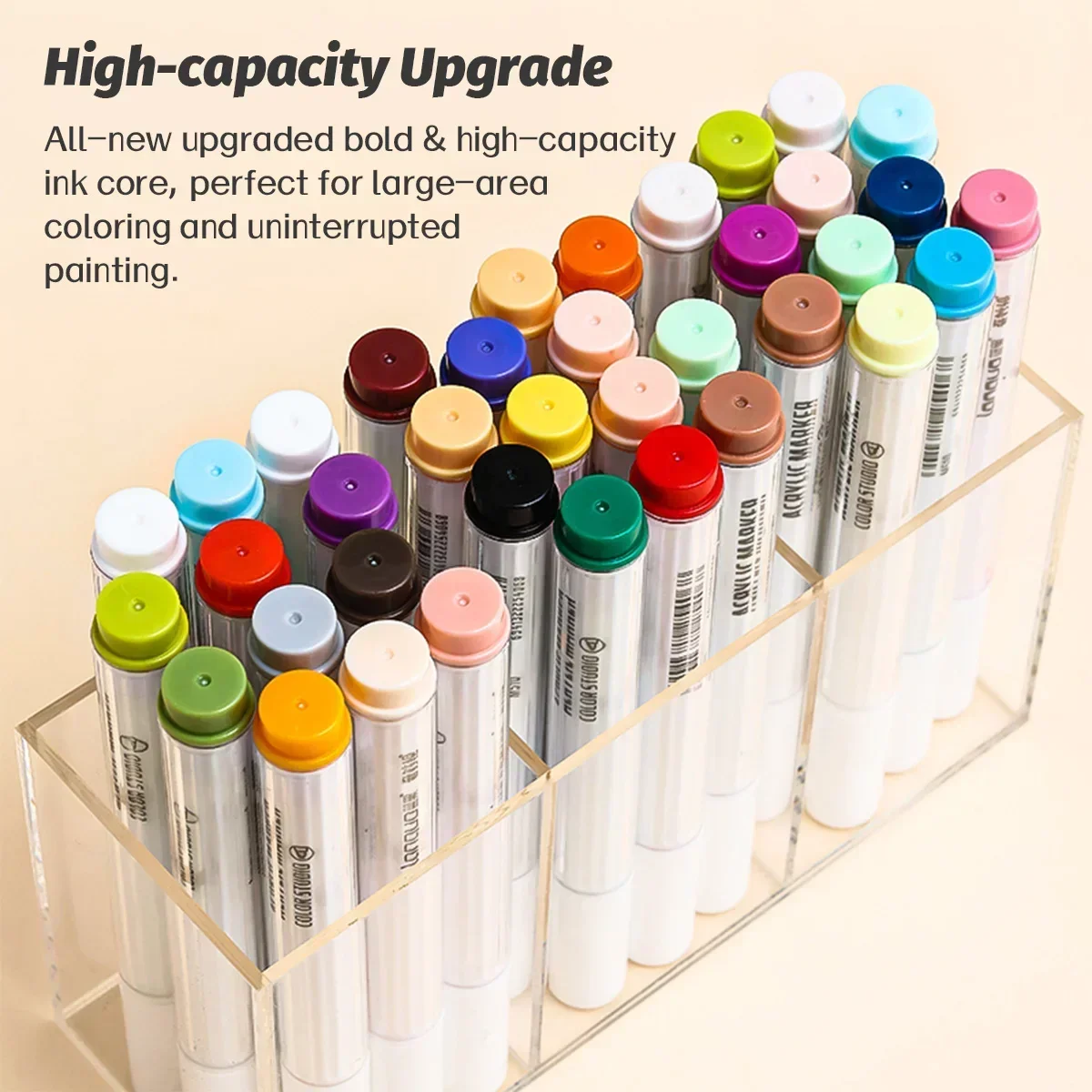 Languo-rotulador acrílico de cabeza suave para pintura de artista, manualidades Diy de secado rápido, bolígrafos de pintura acrílica de Graffiti para estudiantes, seguros para niños - imagen 4