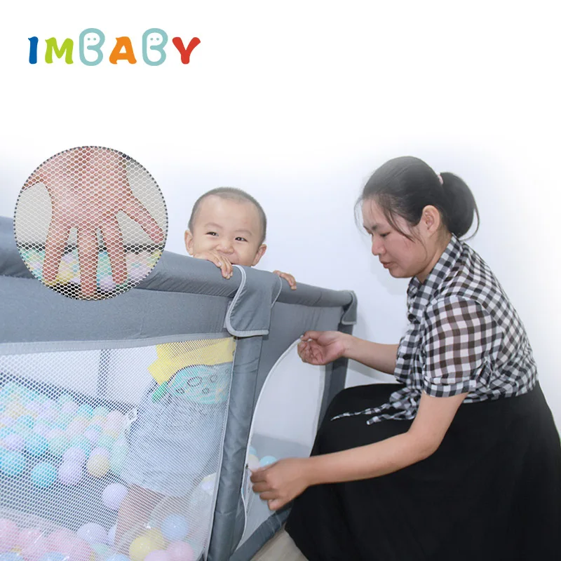 IMBABY corralito para bebés amplio y seguro, parque de juegos - imagen 2