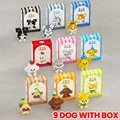 9 dog with box