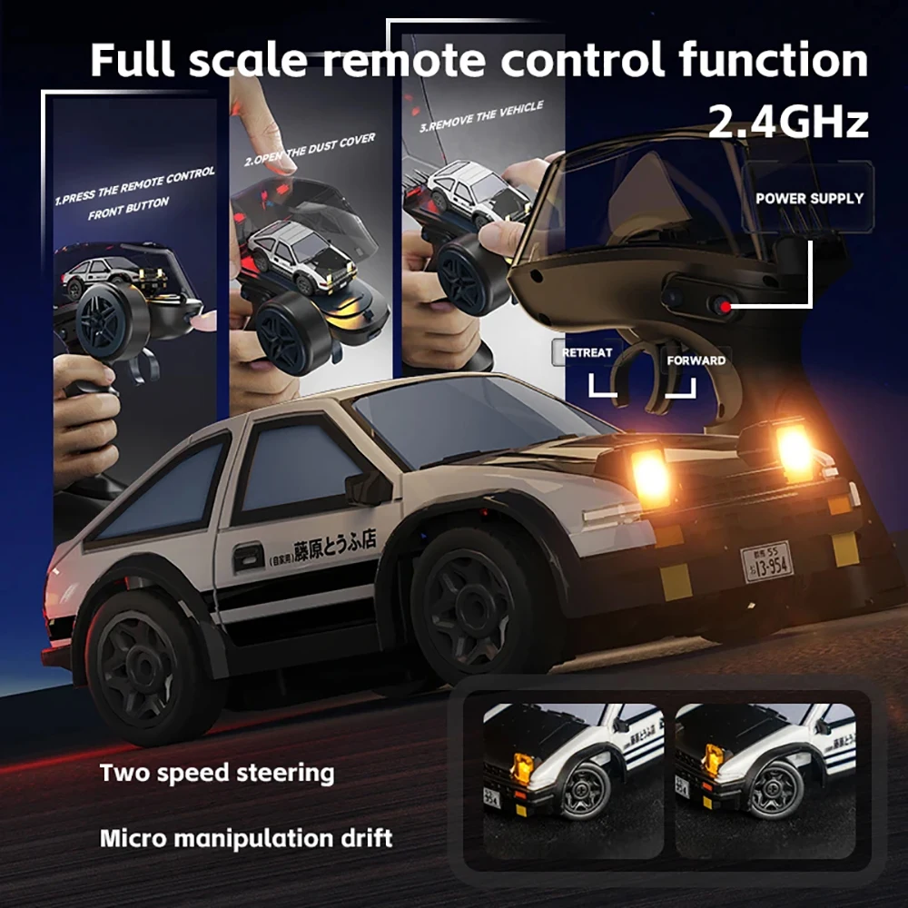 Coche teledirigido infantil con luces LED y control 2,4G - imagen 4