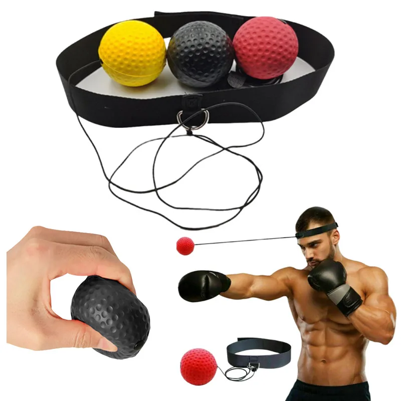 Pelota réflex de Kick Boxing con banda para la cabeza, juguete de lucha, entrenamiento de velocidad, pelota de boxeo, ejercicio de Muay, equipo para niños y adultos, accesorios deportivos
