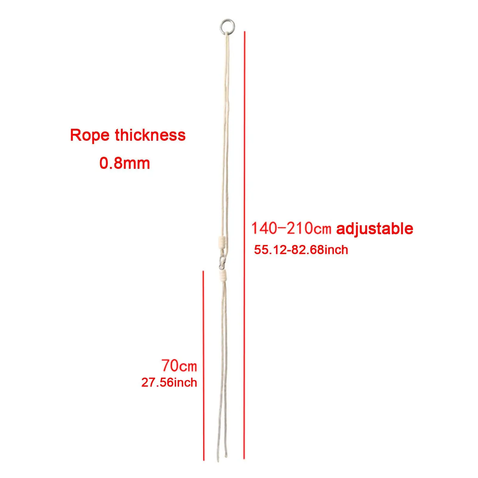 2 Pieces Swing Ropes Spart Part Portable Sturdy Length Adjustable Multi Strand for Outdoor Swings Garden Playground Accessories