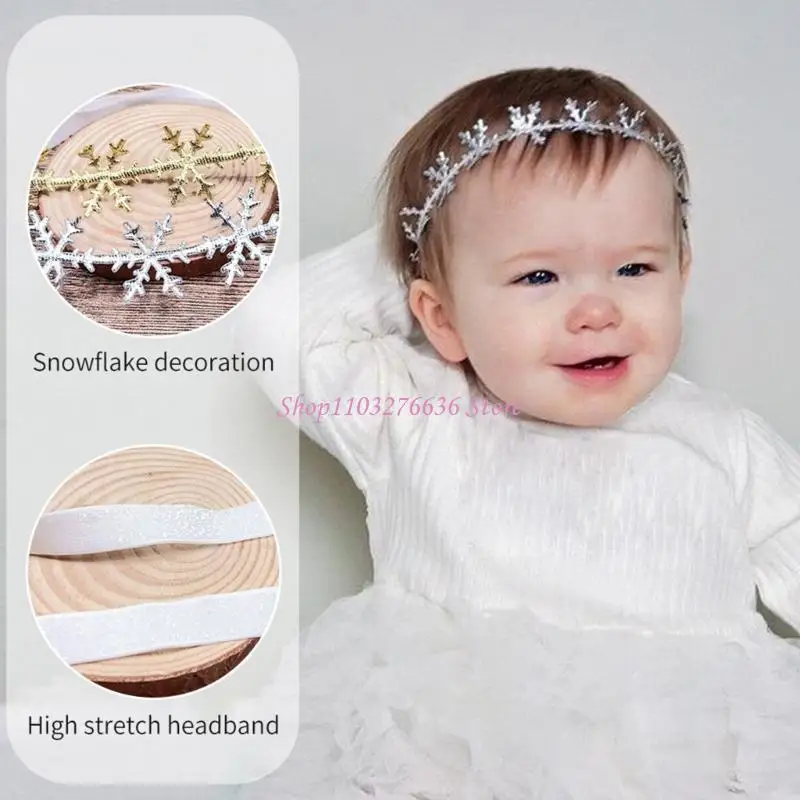 Diademas festivas R6FD, cómodas diademas navideñas, gorros elásticos para niña - imagen 3