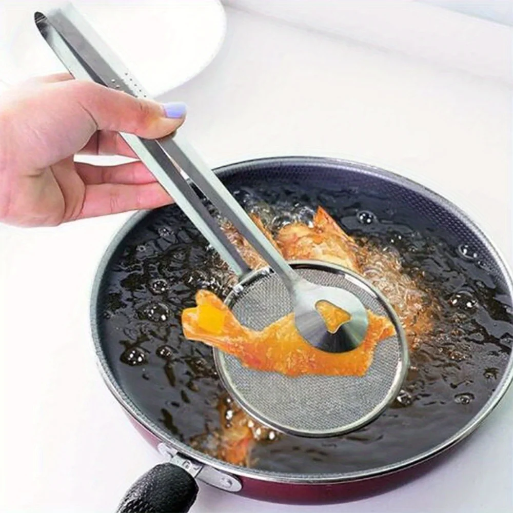 Juego de colador y cuchara para freír en acero inoxidable duradero - imagen 3