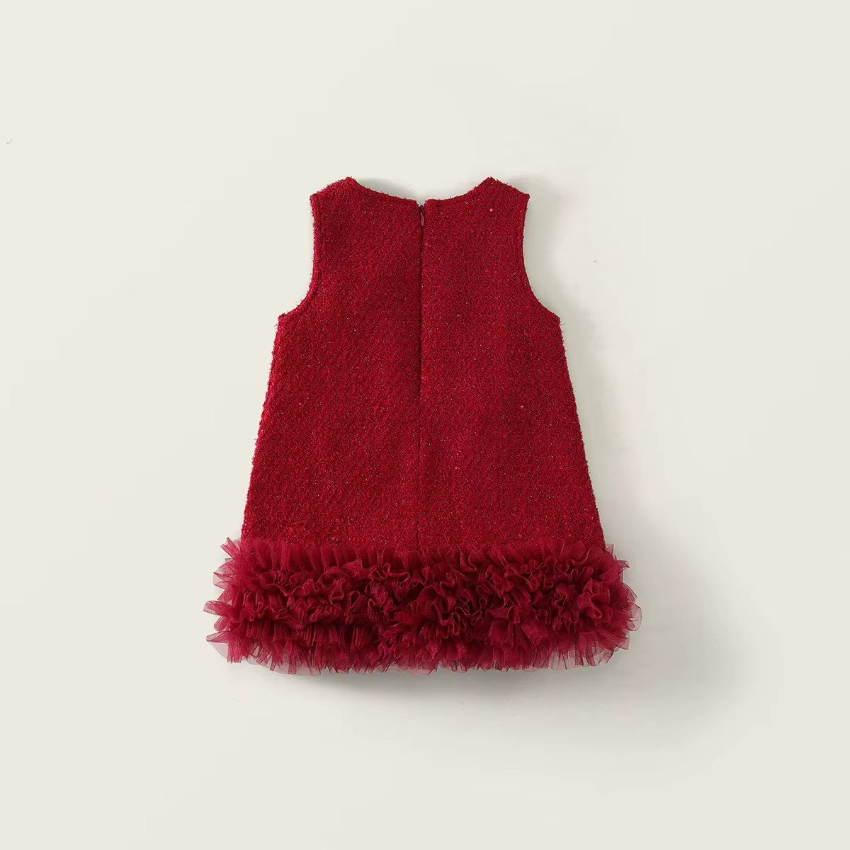 Vestido de cumpleaños rojo estilo occidental para niñas - imagen 4
