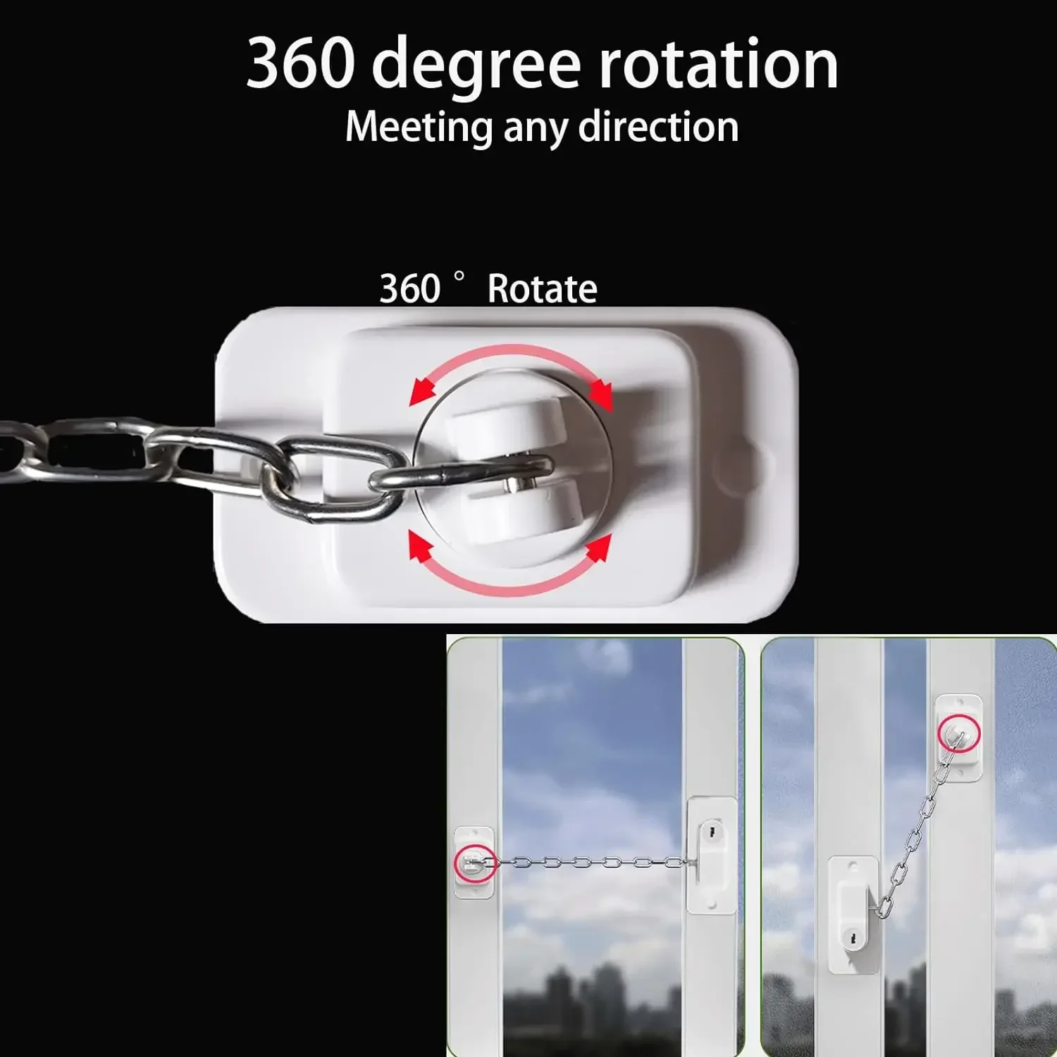 Cerradura de refrigerador ajustable con llaves, cerraduras de seguridad para niños para puerta de nevera, cajones, inodoro y cerradura de gabinete de seguridad para bebés, 1/3 Uds. - imagen 2