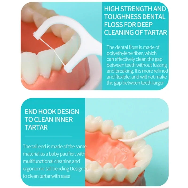 Barra de hilo portátil ultrafina, juego para el hogar, palillos de dientes de 50/100/200 Uds., hilo dental portátil y desechable, cuidado bucal, limpieza profunda - imagen 5