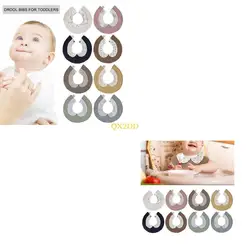 QX2D Babero absorbente con cuello reforzado para bebé