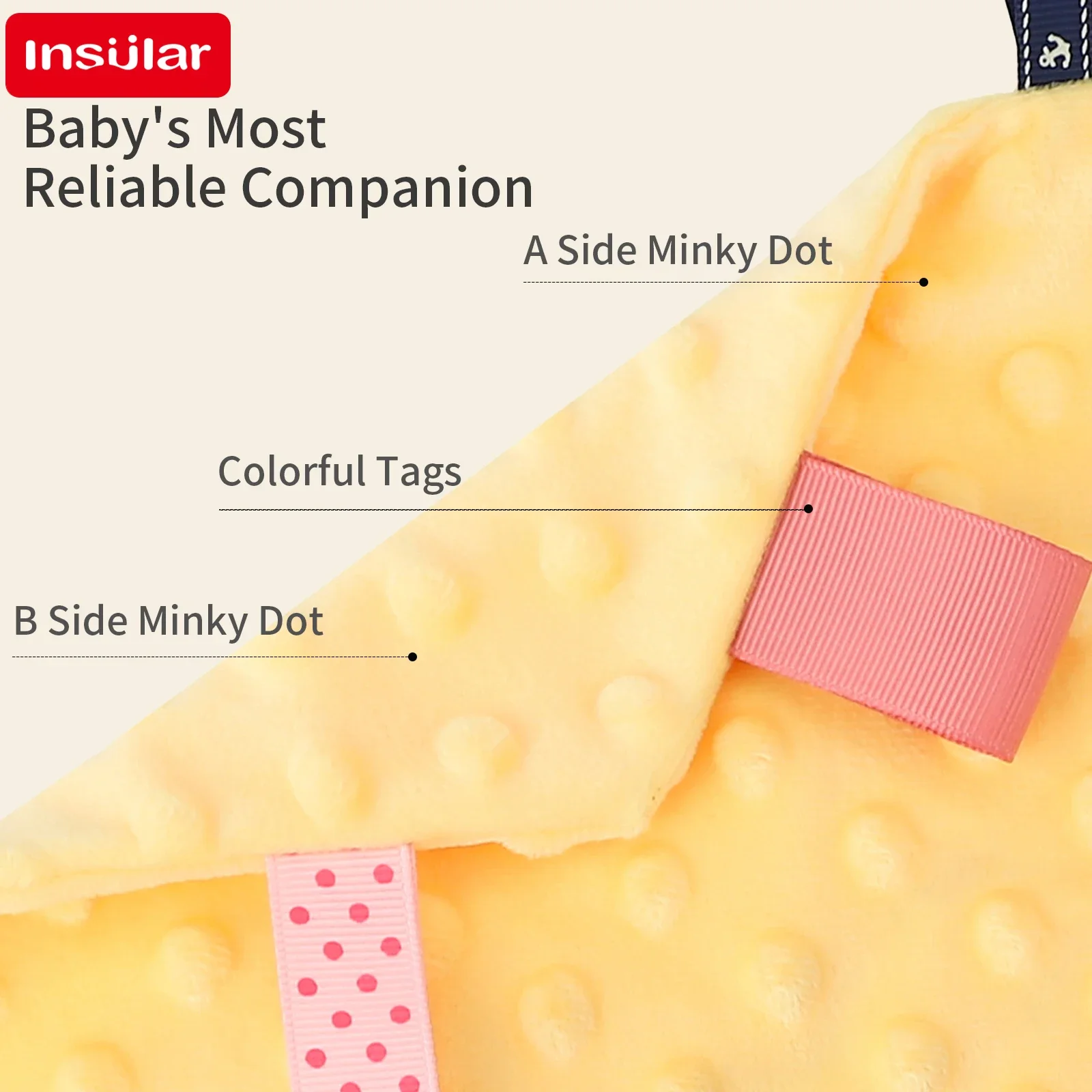 Renkli Bebek Uyku Yardımı Doudou Etiket Yatıştırıcı Havlu Bebek Ninni Mendil Çocuklar Uyku Arkadaşı Yatıştırıcı Rahat1-3Y - imagen 3