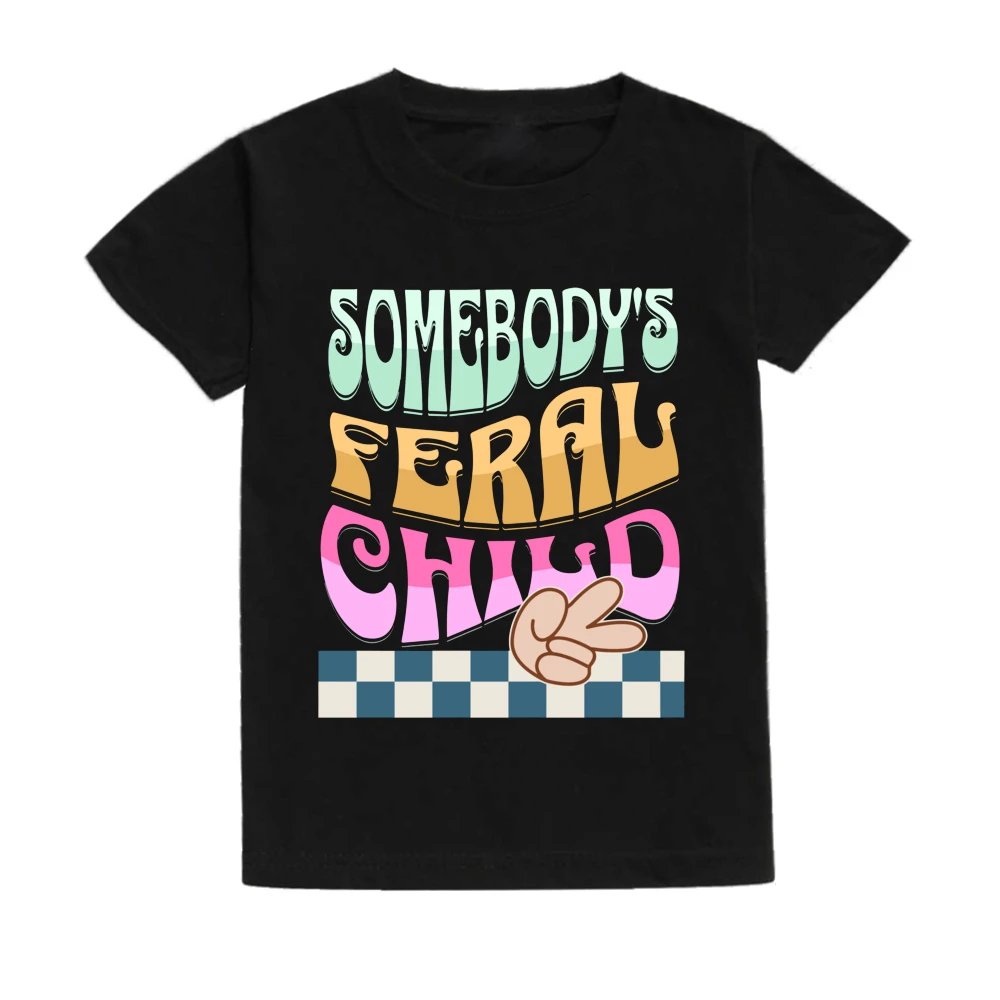Somebody's Feral Camiseta infantil manga corta – Estampado divertido - imagen 2