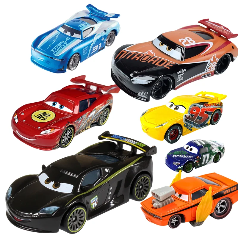 Disney Pixar Cars McQueen figura de Anime Diecast aleación de Metal recoger coches de juguete modelo niño niña regalo de cumpleaños - imagen 2